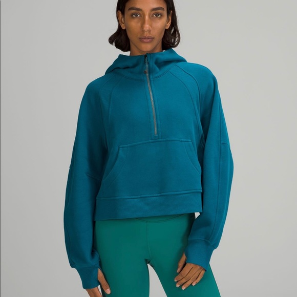 lululemon Scuba Oversized Half-Zip Hoodie in Capri Teal Blue Size XS/S New NWT - Picture 13 of 16